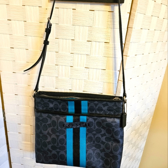 Coach Gray and Blue Crossbody Bag - Picture 14 of 14